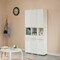 71.5 Inches Tall Thin Corner Shelf Floor Cabinet with 2 Doors, 1 Drawer, Freestanding Linen Tower Cabinet - Perfect for Bathroom, Living Room, Kitchen or Home Office, White